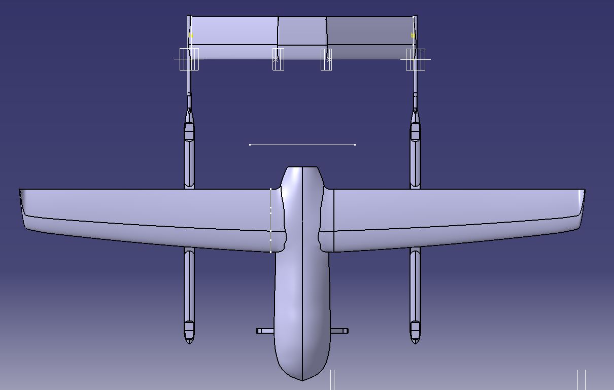 ADM Hybrid VTOL UAV aerial view